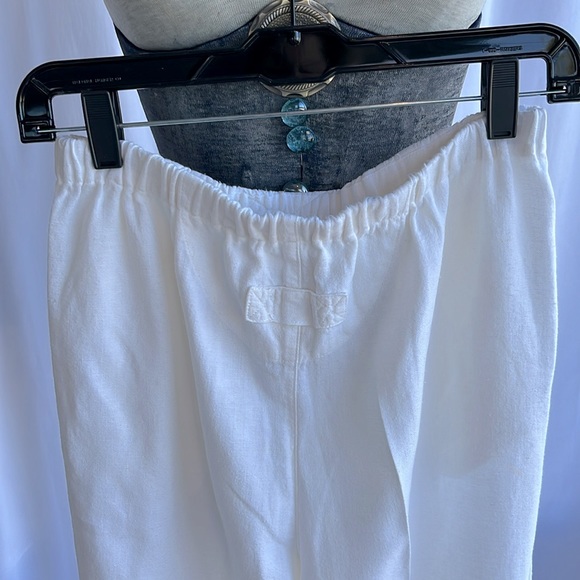 White Linen free wear by Johnathan Hoenscheidt M unisex’s pants w/ pockets - Picture 3 of 7